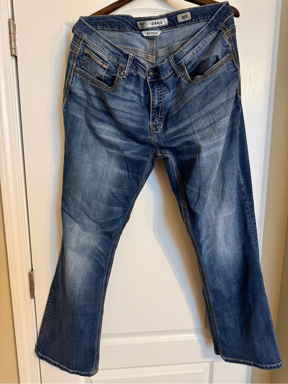 BKE Men's Blue Bootcut Jeans
